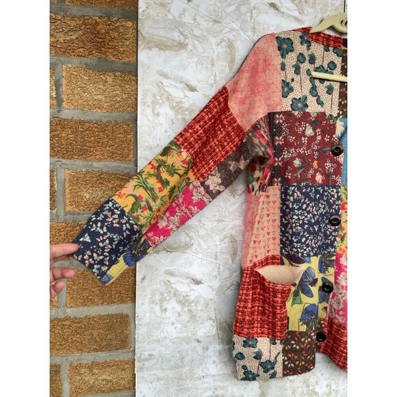 Hippie Dippie Patchwork Cardigan Sweater size medium - Picture 7 of 12